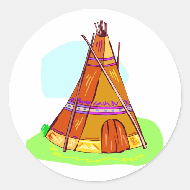 Adesivo Native American Teepee (Frente)