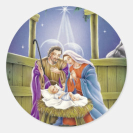 Adesivo Natividade de Jesus com Josef e Mary