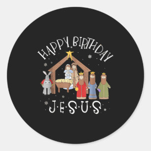 Adesivo Natividade Feliz Aniversário Jesus Natal Natividad