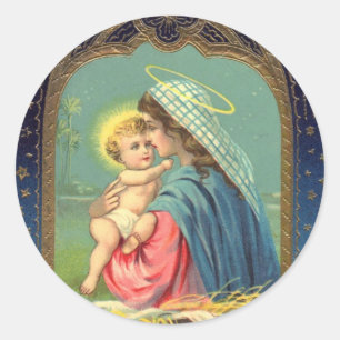 Adesivo Natividade Mary que guardara o bebê Jesus