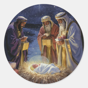 Adesivo Natividade Tradicional dos Três Reis Magos
