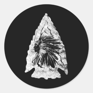 Adesivo Nativo de caça ao relíquia-chefe indiana Caçador d