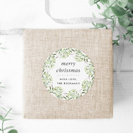 Adesivo Naturalmente Joyful | Verde | Natal personalizado