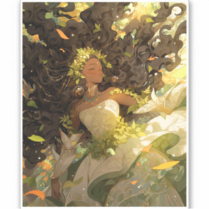 Adesivo Nature Goddese African American Fantasy Art