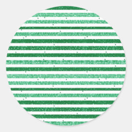 Adesivo Nature Green White Horizontal Glitter Stripes