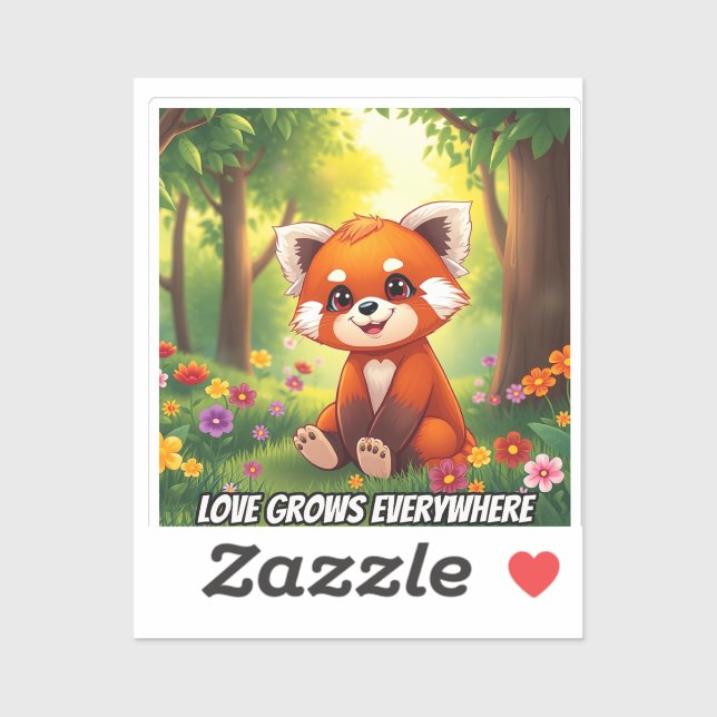 Adesivo Nature’s Hug in a Cute Red Panda (Folha)