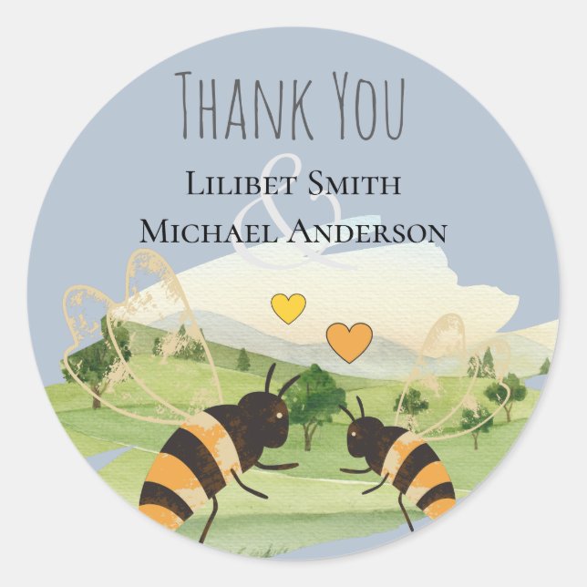 Adesivo Natureza Aproxima Casamento de Abelhas do Campo (Frente)