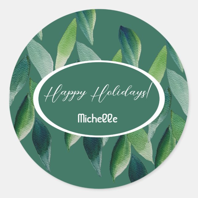 Adesivo Natureza Boêmia Verde Moderna (Frente)