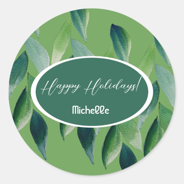 Adesivo Natureza Boêmia Verde Moderna (Frente)