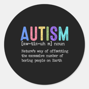 Adesivo Natureza da definição do autismo Forma de compensa