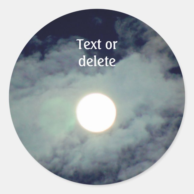 Adesivo Natureza das nuvens de lua completas personalizada (Frente)