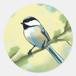 Adesivo Natureza do Pássaro Chickadee