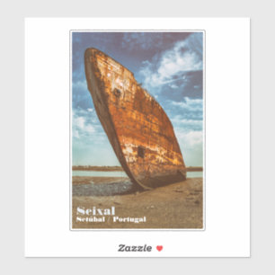 Adesivo Naufrágio enferrujado, aprisionado ou encalhado na