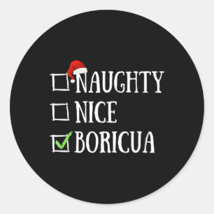 Adesivo Naughn Nice Boricua Funny Porto Rico Santa Hat C