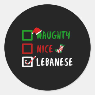 Adesivo Naughn Nice Libanês Engraçado Cantinho de Natal No