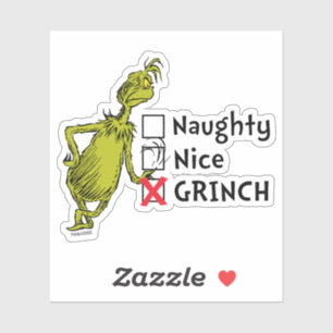 Adesivo Naughn, Nice ou Grinch