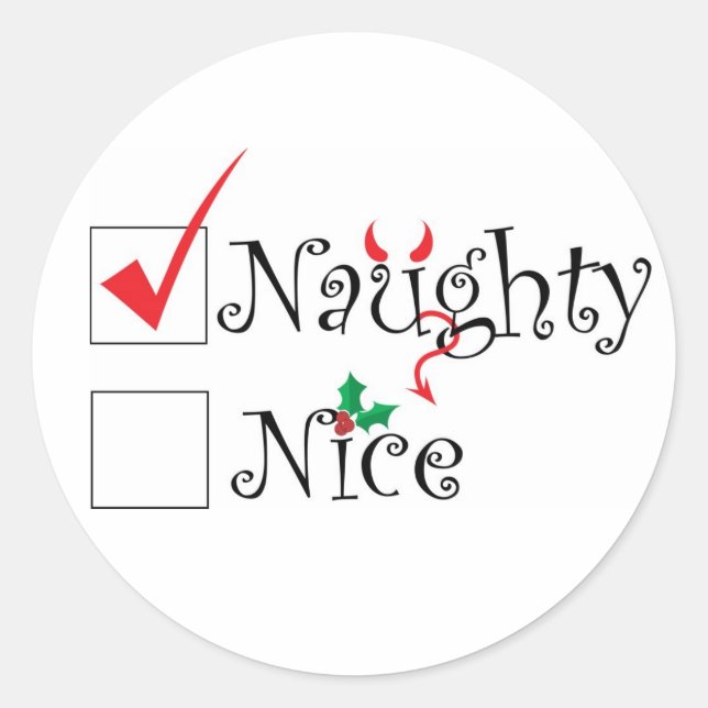 Adesivo Naughty Nice (Frente)