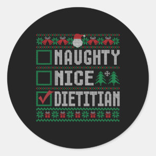 Adesivo Naughty Nice Lista de Natal Dietitiana Férias Seas