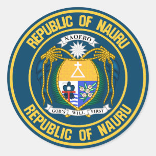 Adesivo Nauru Round Emblem