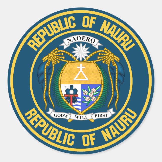 Adesivo Nauru Round Emblem (Frente)