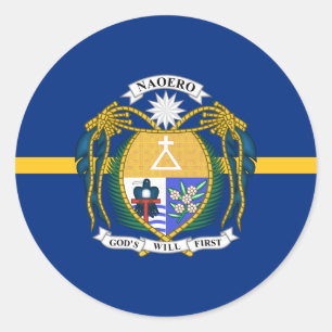 Adesivo Nauruan Flag & Casaco de Braços, Flag of Nauru