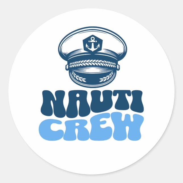 Adesivo Nauti Nautical bachelorette party crew (Frente)