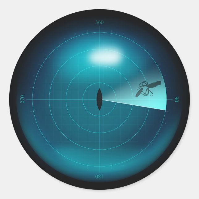 Adesivo Náutica do Lula Lula Gigante Kraken de Ecrã Sonar  (Frente)