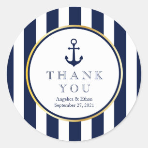 Adesivo Náutico, obrigado das listras do marinho você