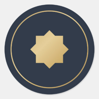 Adesivo Naval Dourado de Estrela Islâmica de Oito