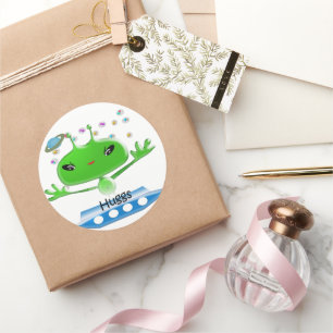 Adesivo Nave Espacial de Abraço de Alien Espacial Verde Fo