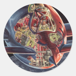 Adesivo Nave espacial de Rocket do astronauta da ficção