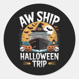Adesivo Navegação de Halloween Viagem Cruzeiros Entusiasta
