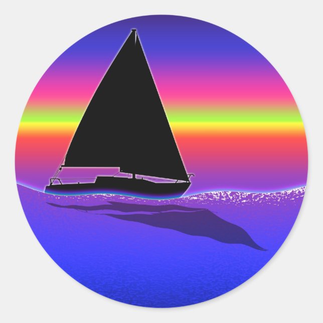 Adesivo Navegação no Sunset Sticker (Frente)