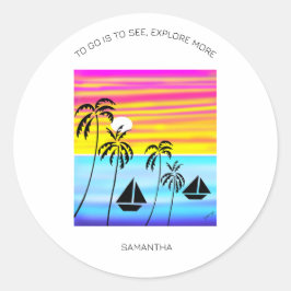 Adesivo Navegação por Sunset Inspiradora e Tropical