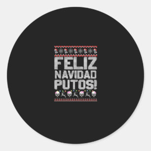 Adesivo Navidad Putos Engraçado Festa de Natal Feia Mexica