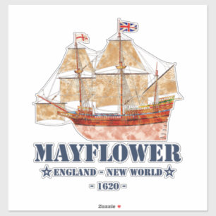 Adesivo Navio Alto Mayflower - Inglaterra para o Novo Mund