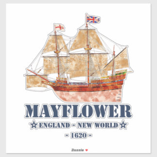 Adesivo Navio Alto Mayflower - Inglaterra para o Novo Mund