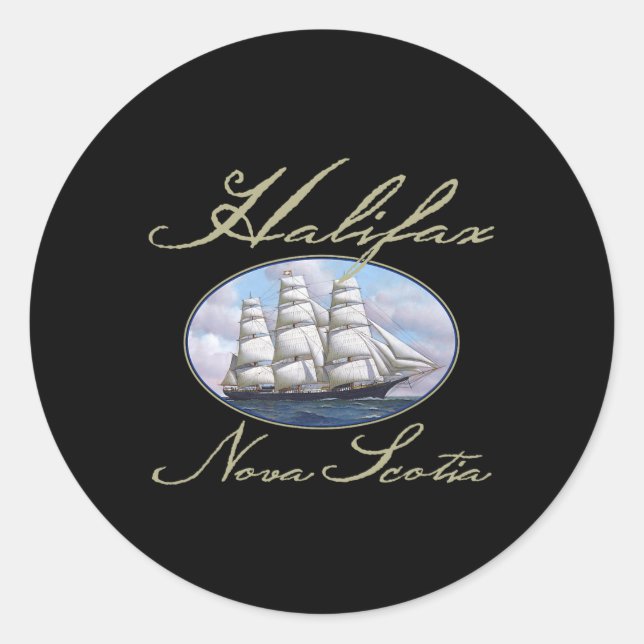Adesivo Navio Clipper Halifax Nova Scotia (Frente)