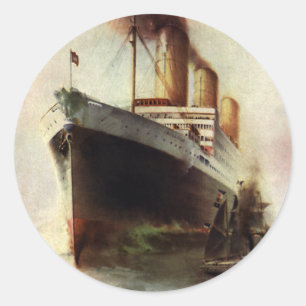 Adesivo Navio de Cruzeiro de Transporte de Viagem Antiga n