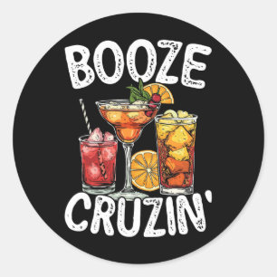 Adesivo Navio de Cruzeiro Design de Bebida Engraçado Booze