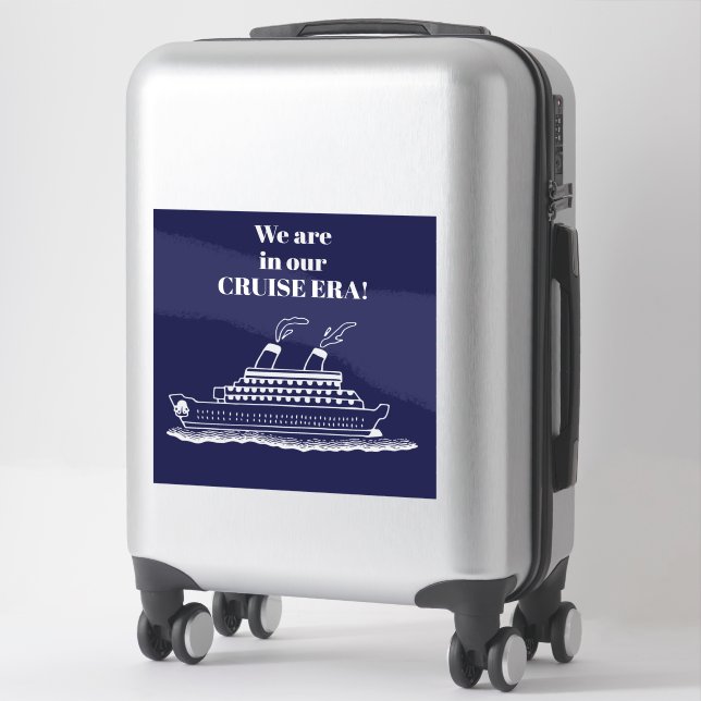 Adesivo Navio de Cruzeiro Engraçado (Mala)