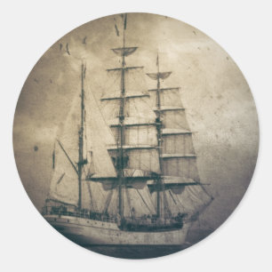Adesivo Navio de navegação marítima no oceano náutico