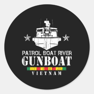 Adesivo Navio de patrulha (Gunboat Vietnam Veteran)