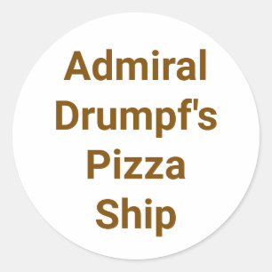 Adesivo Navio de Pizza do Almirante Drumpf Hankamer Artjun