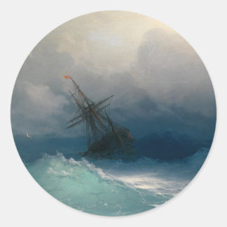 Adesivo Navio em Stormy Seas