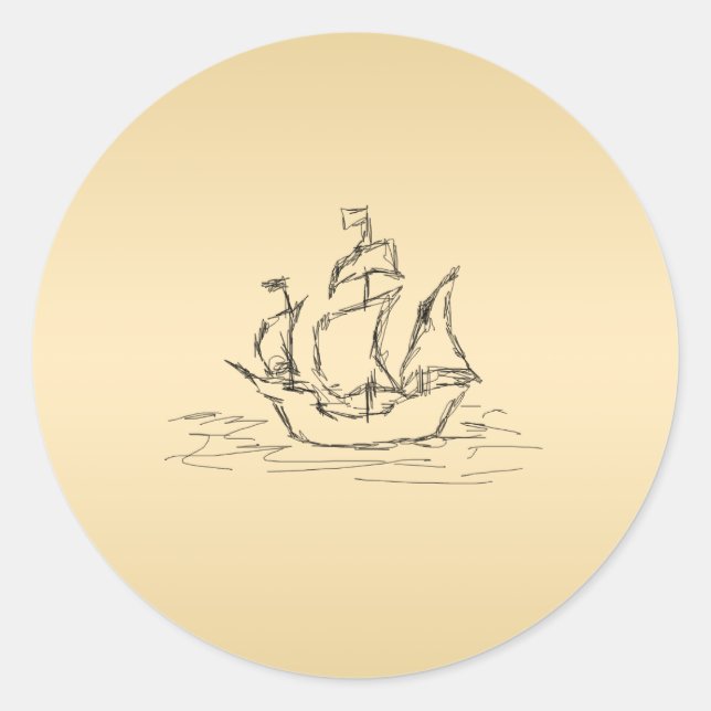 Adesivo Navio pirata. (Frente)