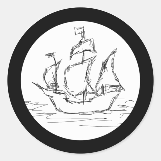 Adesivo Navio pirata. (Frente)