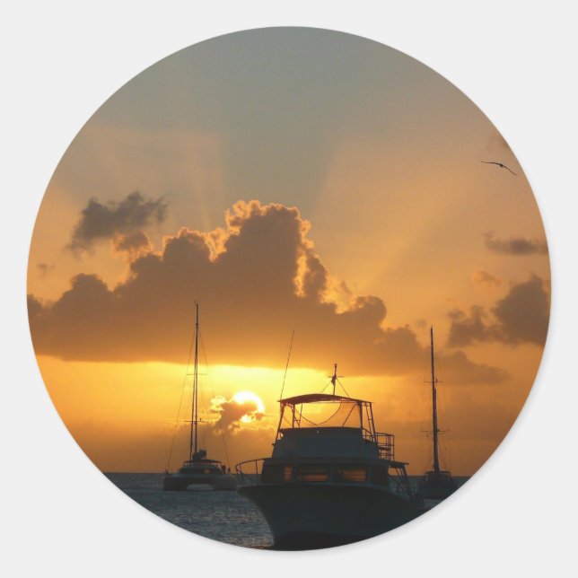 Adesivo Navios e paisagens tropicais solares (Frente)