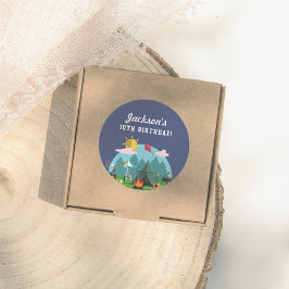 Adesivo Navy Blue Camping Birthday Party