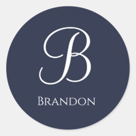 Adesivo Navy Blue Personalized Name and Monogram